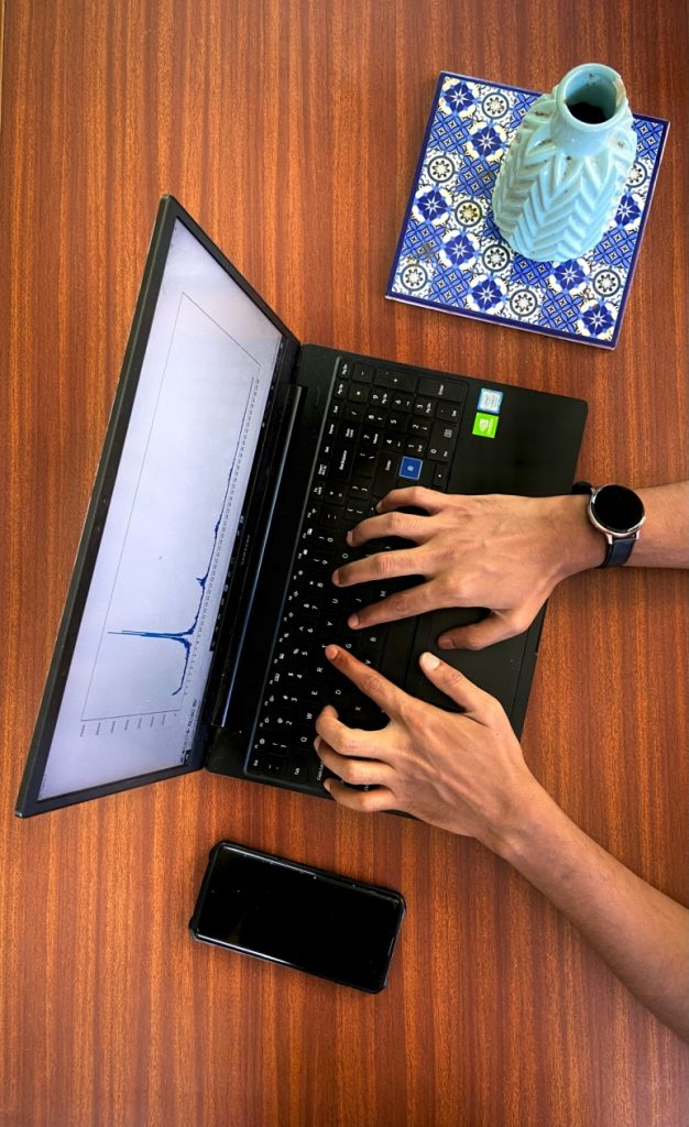 institutional investor Institutional user typing on a laptop.