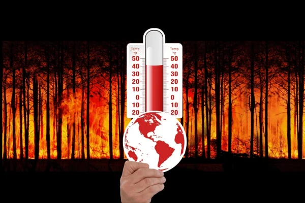 Thermometer symbolizing rising climate risks linked to tokenized disaster recovery bonds